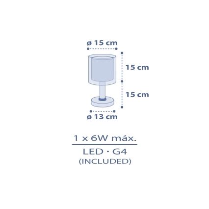 Dalber 76631 - LED otroška svetilka MOON DREAMS 1xG4/4W/230V modra