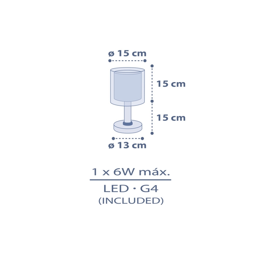 Dalber 76631 - LED otroška svetilka MOON DREAMS 1xG4/4W/230V modra