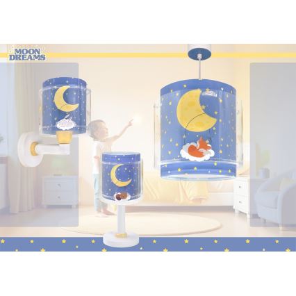 Dalber 76632 - Otroški lestenec MOON DREAMS 1xE27/15W/230V modra