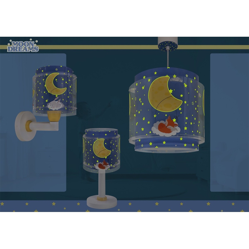 Dalber 76632 - Otroški lestenec MOON DREAMS 1xE27/15W/230V modra