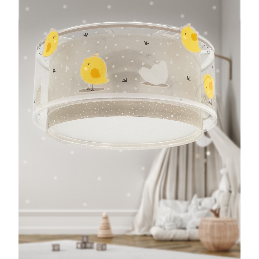 Dalber 76876 - Otroška stropna svetilka BABY CHICK 2xE27/15W/230V