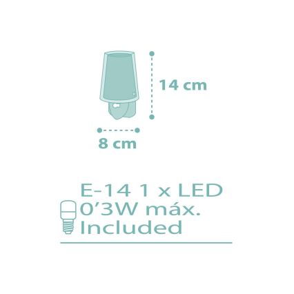 Dalber 81175H - LED Svetilka za vtičnico DREAM FLOWERS 1xE14/0,3W/230V
