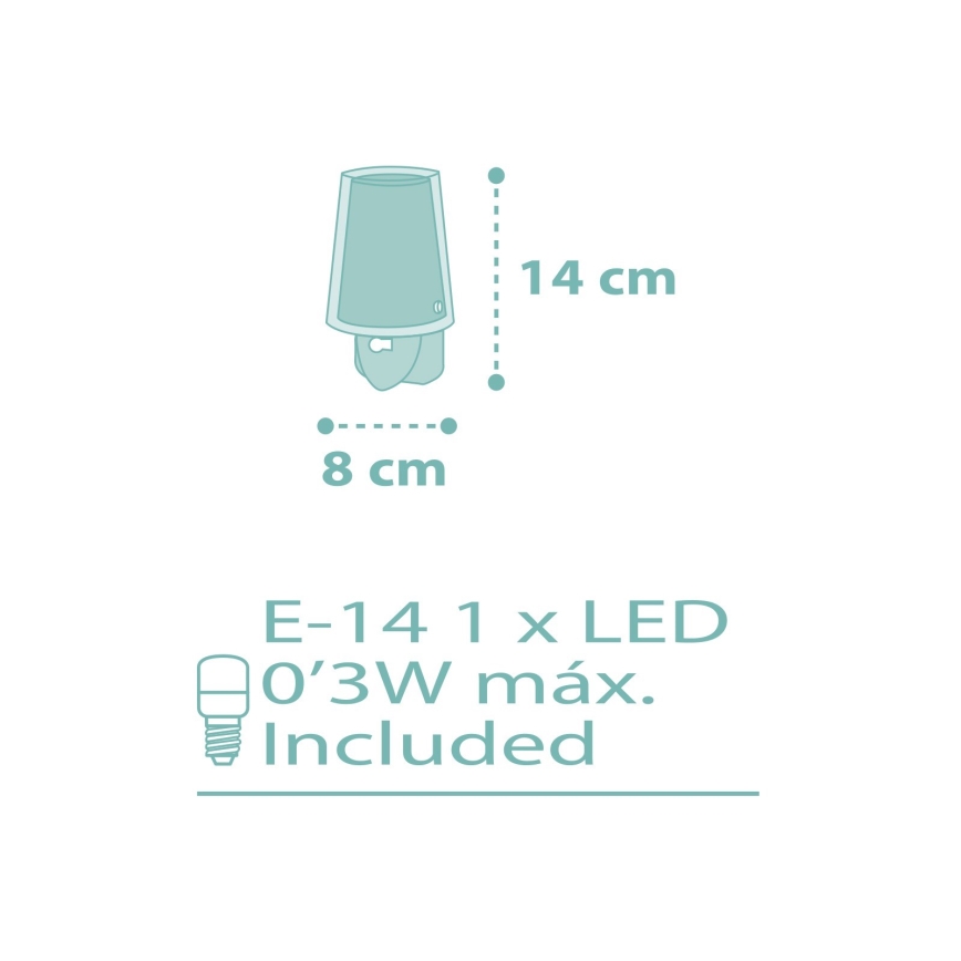 Dalber 81175H - LED Svetilka za vtičnico DREAM FLOWERS 1xE14/0,3W/230V