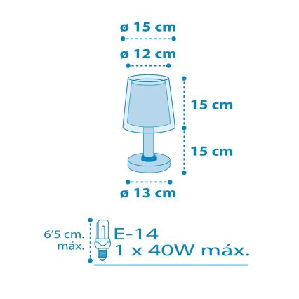 Dalber 81191T - Otroška lučka LIGHT FEELING 1xE14/40W/230V