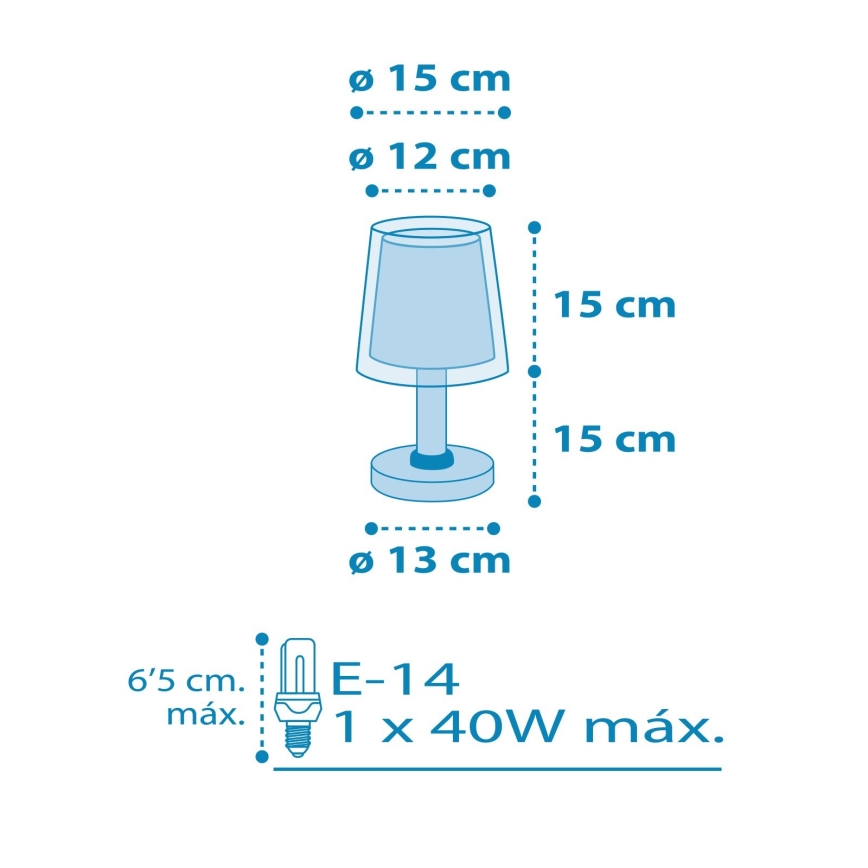 Dalber 81191T - Otroška lučka LIGHT FEELING 1xE14/40W/230V