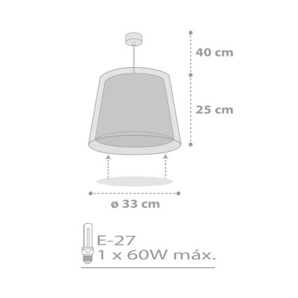 Dalber 81192E - Otroški lestenec LIGHT FEELING 1xE27/60W/230V