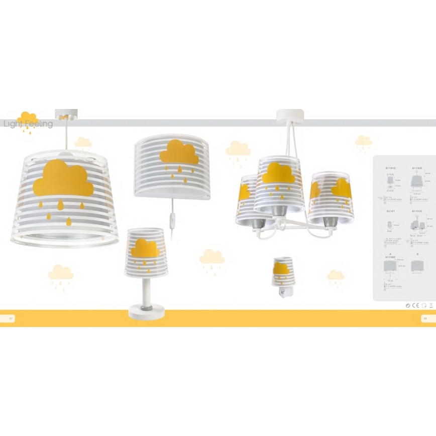 Dalber 81192E - Otroški lestenec LIGHT FEELING 1xE27/60W/230V