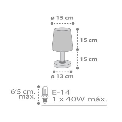 Dalber 82211B - Otroška svetilka STAR LIGHT 1xE14/40W/230V bela