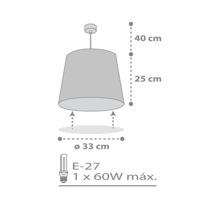 Dalber 82212B - Otroški lestenec STAR LIGHT 1xE27/60W/230V bel