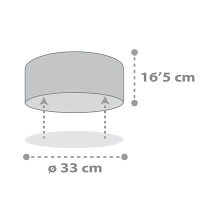 Dalber 82216B - Otroška stropna svetilka STAR LIGHT 2xE27/60W/230V bela