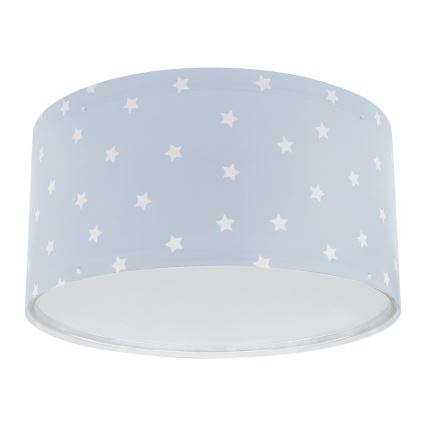 Dalber 82216T - Otroška stropna svetilka STAR LIGHT 2xE27/60W/230V modra