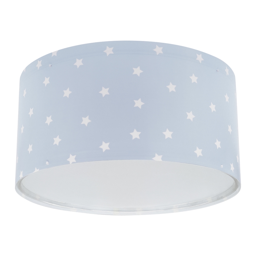 Dalber 82216T - Otroška stropna svetilka STAR LIGHT 2xE27/60W/230V modra