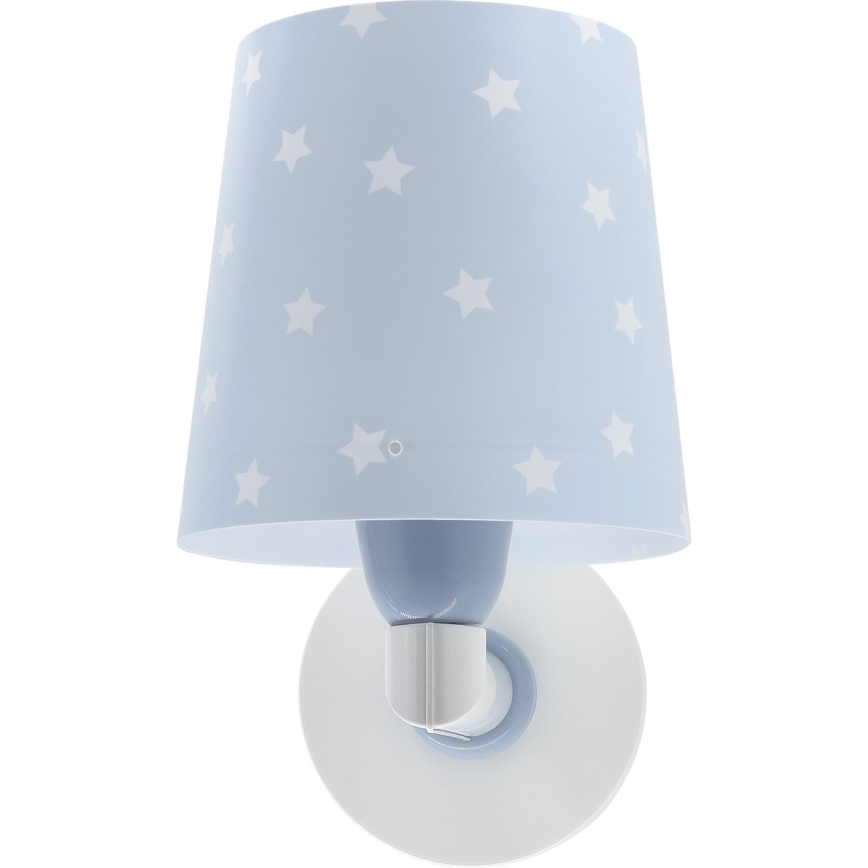 Dalber 82219T - Otroška stenska svetilka STAR LIGHT 1xE27/60W/230V modra