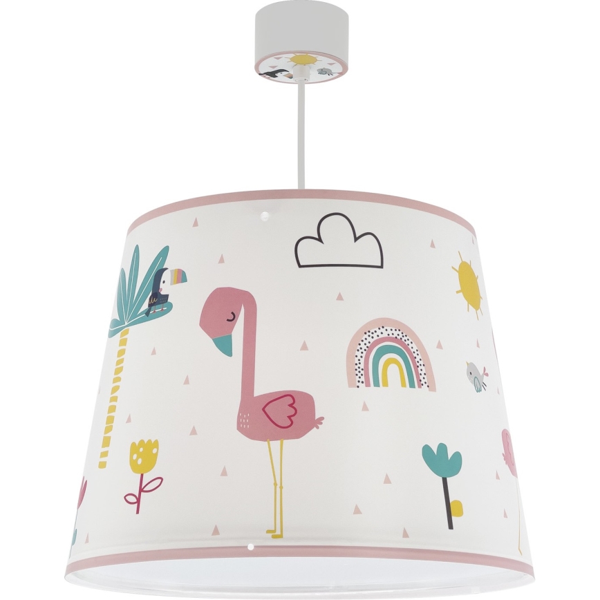 Dalber 82462 - Otroški lestenec FLAMINGO 1xE27/15W/230V