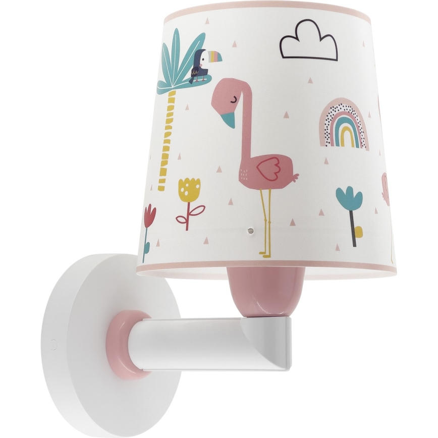 Dalber 82469 - Otroška stenska svetilka FLAMINGO 1xE27/15W/230V