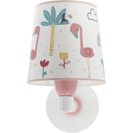 Dalber 82469 - Otroška stenska svetilka FLAMINGO 1xE27/15W/230V