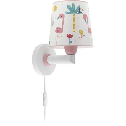 Dalber 82469 - Otroška stenska svetilka FLAMINGO 1xE27/15W/230V