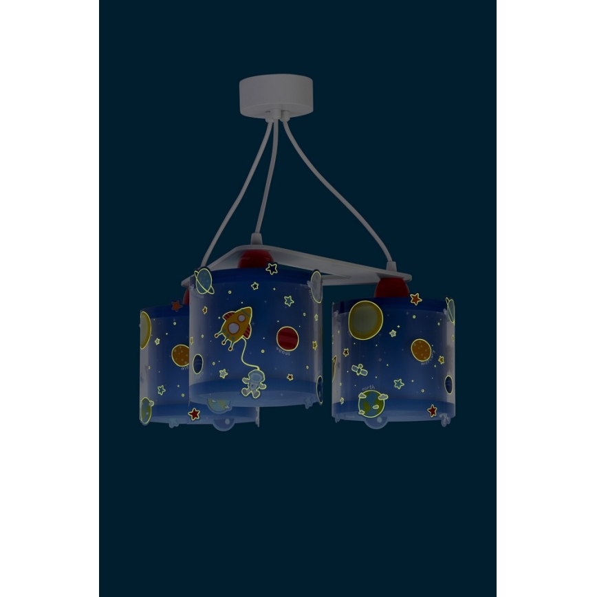 Dalber D-41344 - Otroški lestenec PLANETS 3xE27/60W/230V