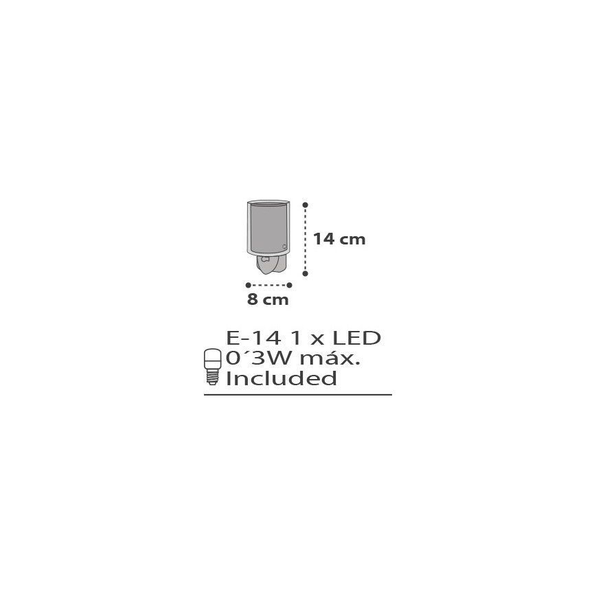 Dalber D-41415E - LED svetilka za vtičnico CLOUDS 1xE14/0,3W/230V