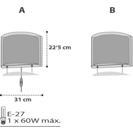 Dalber D-41418E - Otroška stenska svetilka CLOUDS 1xE27/60W/230V