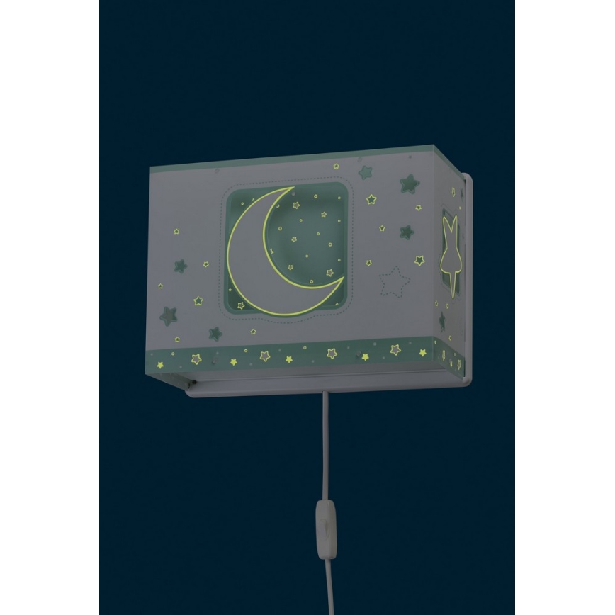 Dalber D-63238H - Otroška stenska svetilka MOONLIGHT 1xE27/60W/230V