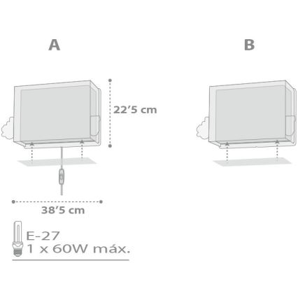 Dalber D-63538 - Otroška stenska svetilka TRAIN 1xE27/60W/230V