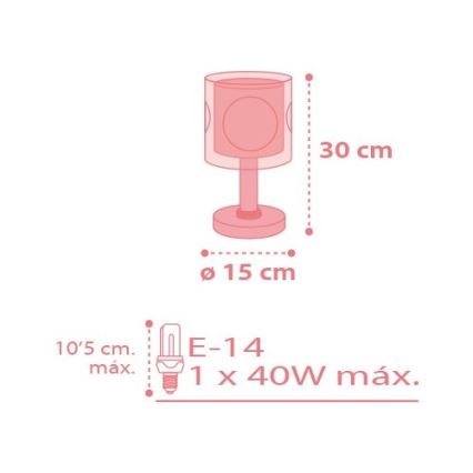 Dalber D-70911 - Otroška namizna svetilka SWEET DANCE 1xE14/40W/230V