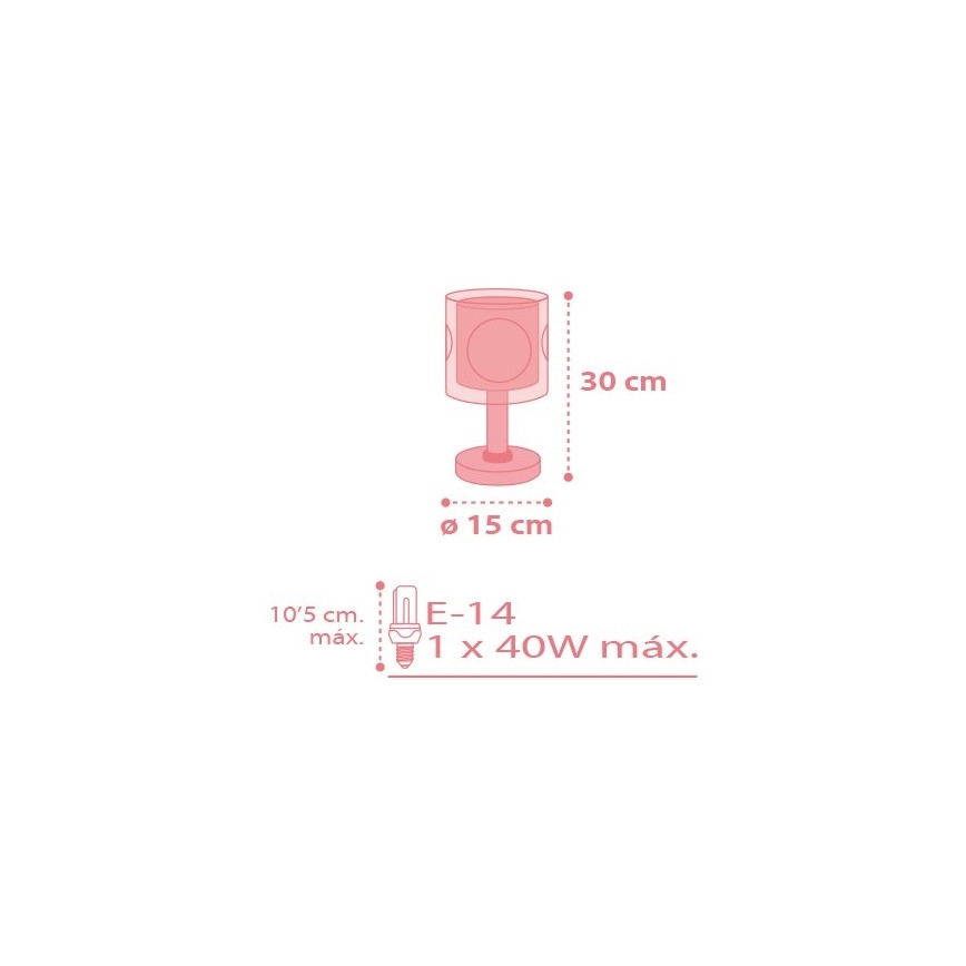 Dalber D-70911 - Otroška namizna svetilka SWEET DANCE 1xE14/40W/230V