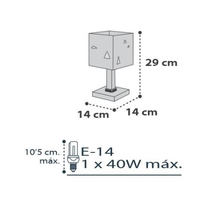 Dalber D-73241 -  Otroška lučka HELLO LITTLE 1xE14/40W/230V