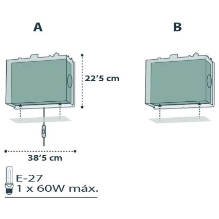 Dalber D-74558 - Otroška stenska svetilka PIRATES 1xE27/60W/230V