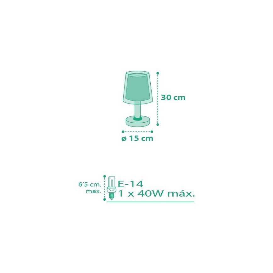 Dalber D-80221T - Otroška lučka VICHY 1xE14/40W/230V