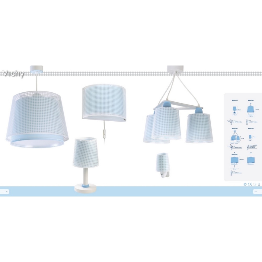 Dalber D-80221T - Otroška lučka VICHY 1xE14/40W/230V