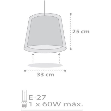 Dalber D-81212E - Otroški lestenec STARS 1xE27/60W/230V