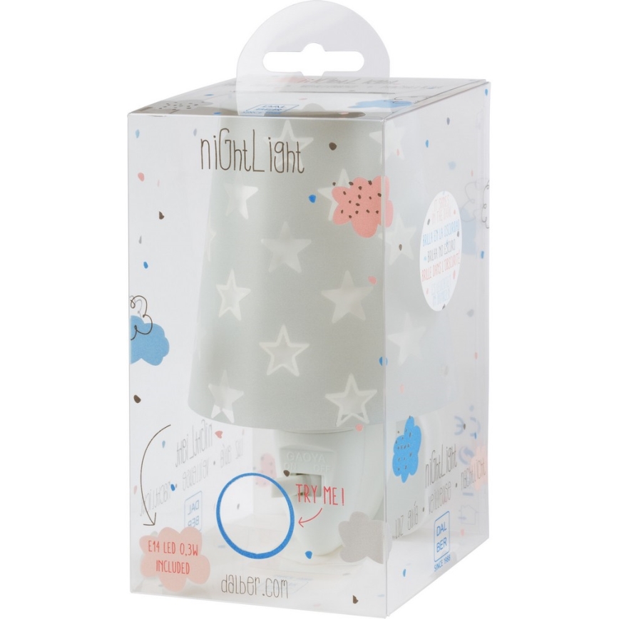Dalber D-81215E - LED Otroška nočna luč STARS 1xLED/0,3W/230V