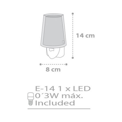 Dalber D-81215E - LED nočna luč STARS 1xE14/0,3W/230V