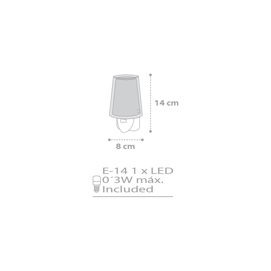 Dalber D-81215E - LED nočna luč STARS 1xE14/0,3W/230V