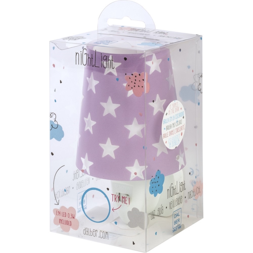 Dalber D-81215L - LED Otroška nočna luč STARS 1xLED/0,3W/230V