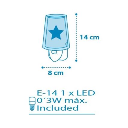 Dalber D-92193 - LED nočna luč LIGHT FEELING 1xE14/0,3W/230V