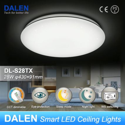 Dalen DL-S28TX - LED zatemnitvena stropna svetilka STAR SKY LED/28W/230V