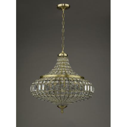 Där Lighting ASM0675 - Lestenec na verigi ASMARA 6xE14/40W/230V iz medenine