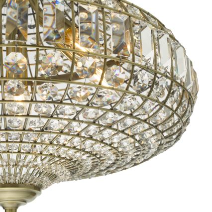 Där Lighting ASM0675 - Lestenec na verigi ASMARA 6xE14/40W/230V iz medenine