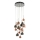 Där Lighting AUR1564 - Lestenec na lanku AURELIA 15xG4/10W/230V črna/bakrena