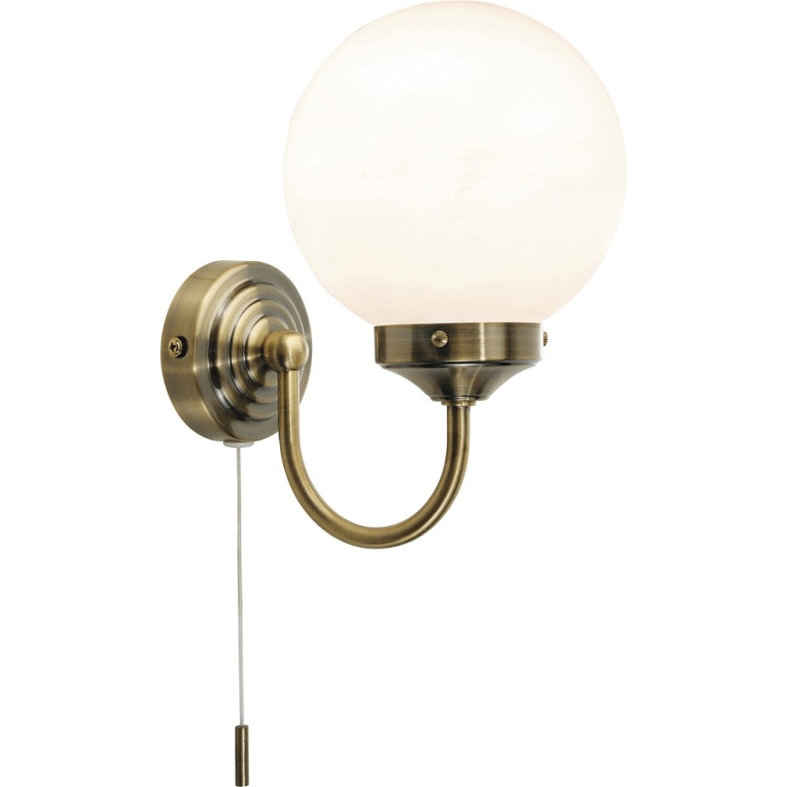 Där Lighting BAR0775 - Stenska svetilka za kopalnico BARCLAY 1xE14/40W/230V IP44 iz medenine