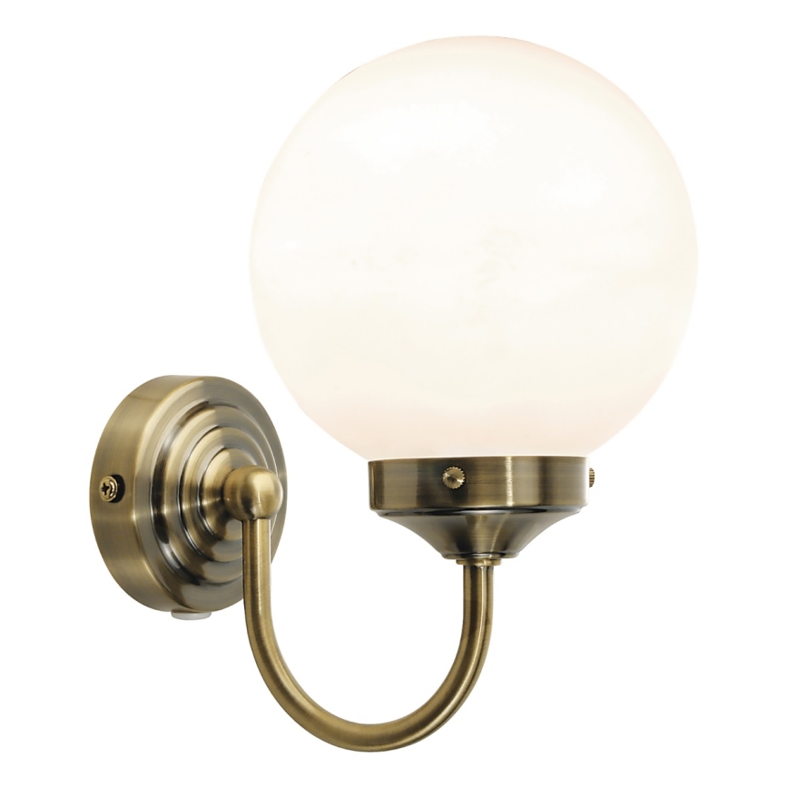 Där Lighting BAR0775 - Stenska svetilka za kopalnico BARCLAY 1xE14/40W/230V IP44 iz medenine