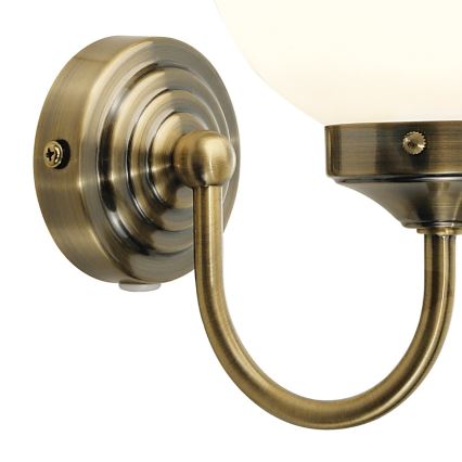 Där Lighting BAR0775 - Stenska svetilka za kopalnico BARCLAY 1xE14/40W/230V IP44 iz medenine