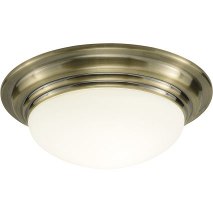 Där Lighting BAR5275 - Stropna svetilka za kopalnico BARCLAY 1xE27/60W/230V, premer 31 cm, medena