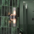 Där Lighting BOL0950 - Kopalniška stenska svetilka BOLTON 2xG9/5W/230V IP44 sijajni krom