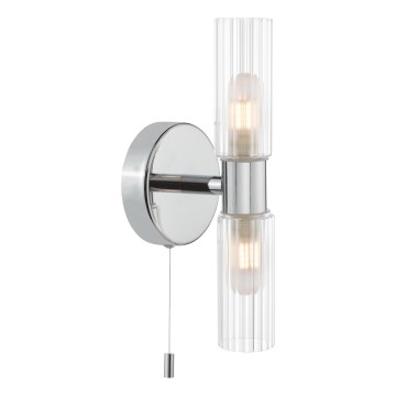 Där Lighting BOL0950 - Kopalniška stenska svetilka BOLTON 2xG9/5W/230V IP44 sijajni krom
