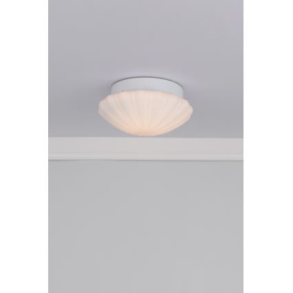 Där Lighting CAF502 - Stropno svetilo za kopalnico CAFE 1xE27/60W/230V Ø 27 cm IP44 belo