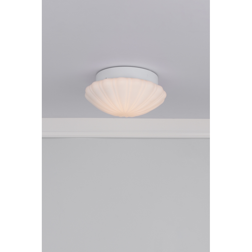 Där Lighting CAF502 - Stropno svetilo za kopalnico CAFE 1xE27/60W/230V Ø 27 cm IP44 belo